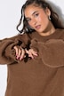 Pullover, oversized, Grobstrick, Rüschenärmel