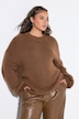 Pullover, oversized, Grobstrick, Rüschenärmel