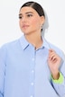 Bluse, patch-look, skjortekrave, neon-manchetter