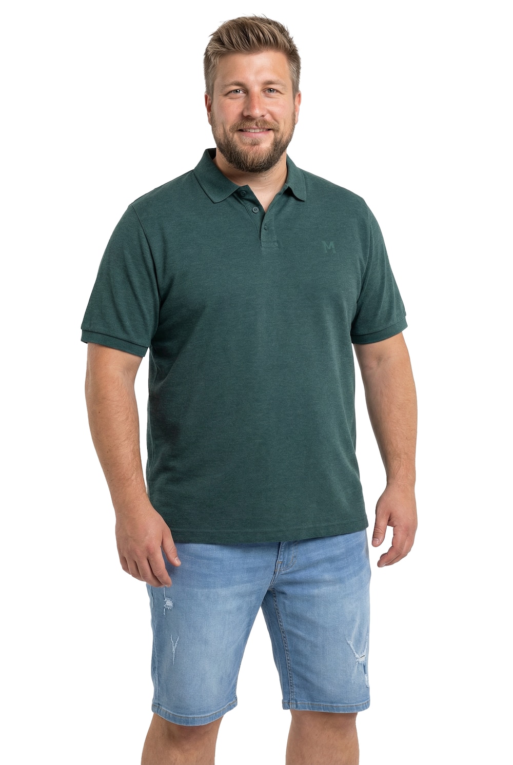 Stora storlekar Pikétröja, Her, turkos, storlek: 6XL, Bomull/Viskos, Men Plus