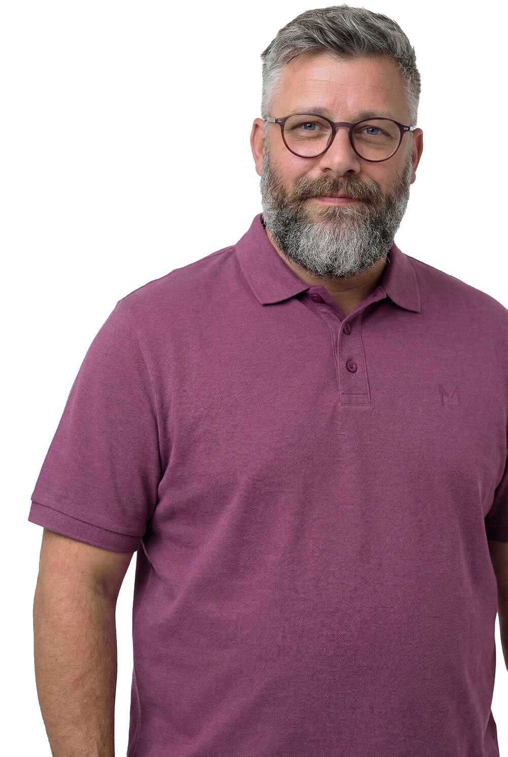 Stora storlekar Pikétröja, Her, röd, storlek: L, Bomull/Viskos, Men Plus