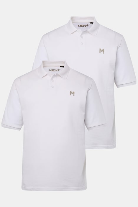 Men+ Poloshirts, 2er-Pack, Basic, Piqué, Halbarm, bis 8 XL