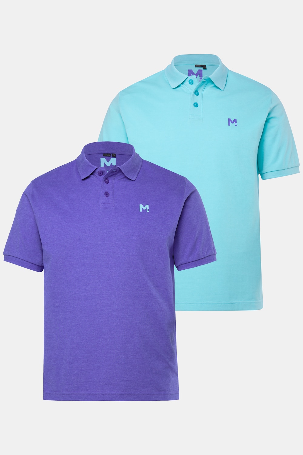 poloshirt, pakke med 2, Basic, piqué, korte ærmer, op til str. 8XL