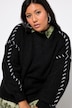 Pullover, oversized, Colornähte, Langarm