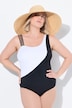 Maillot de bain esprit « colour block ». Bretelle triple et bonnets souples. Matières recyclées