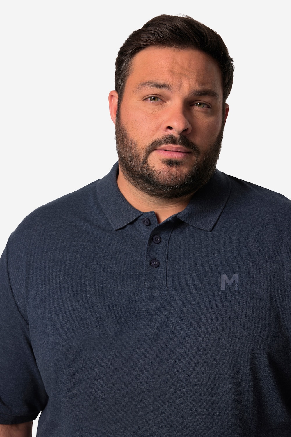 Stora storlekar Pikétröja, Her, blå, storlek: 4XL, Bomull/Viskos, Men Plus