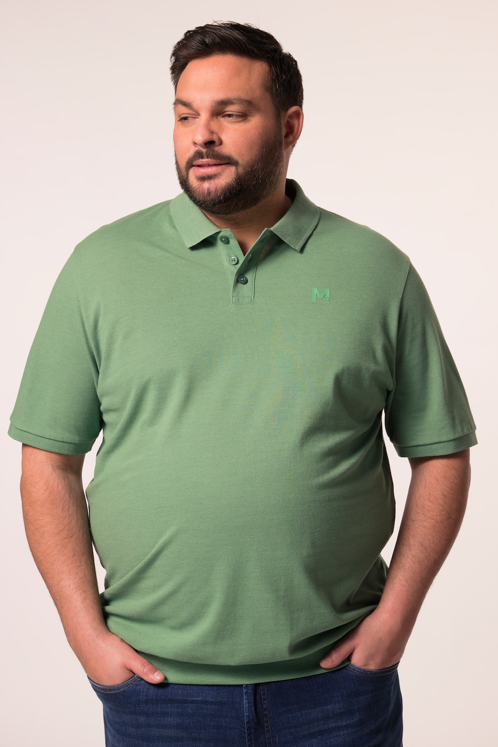 Men+ poloshirt, Buik-Fit, basic, piqué, korte mouwen, XL tot 10 XL