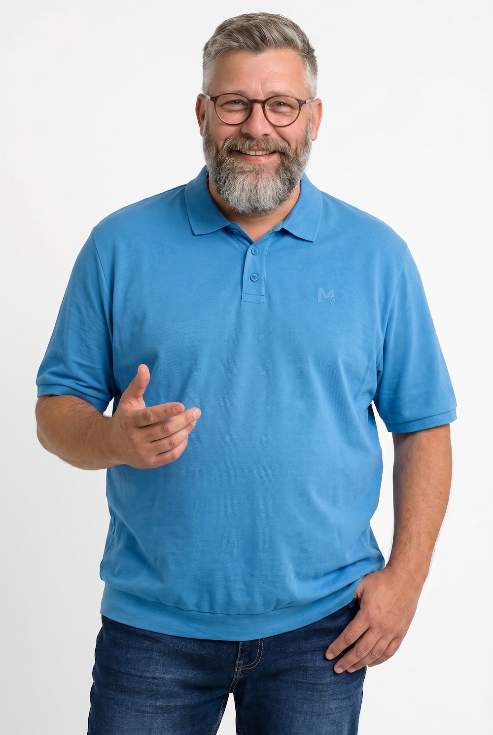 Poloshirt, Bauchfit, Basic, Piqué, Halbarm, XL bis 10 XL