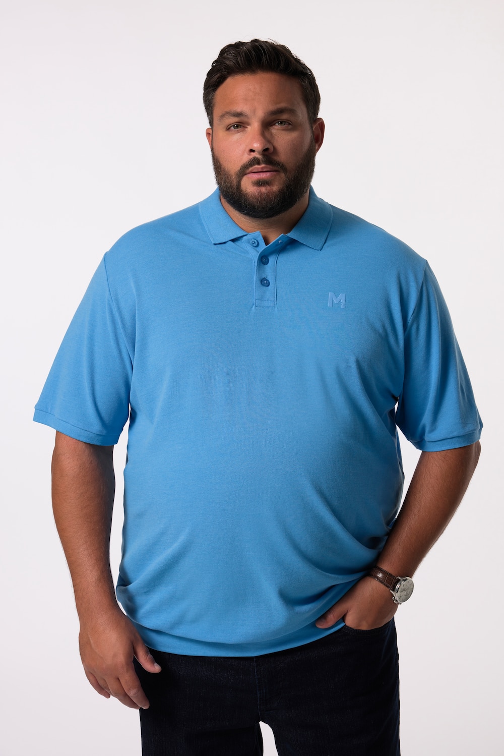 Men+ poloshirt, Buik-Fit, basic, piqué, korte mouwen, XL tot 10 XL
