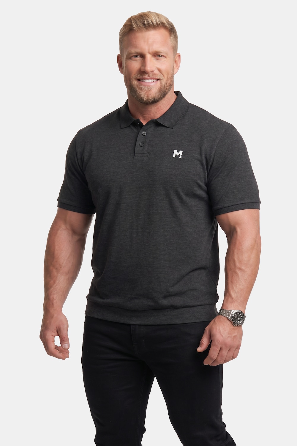 Poloshirts, 2er-Pack, Bauchfit, Basic, Piqué, Halbarm, bis 10 XL