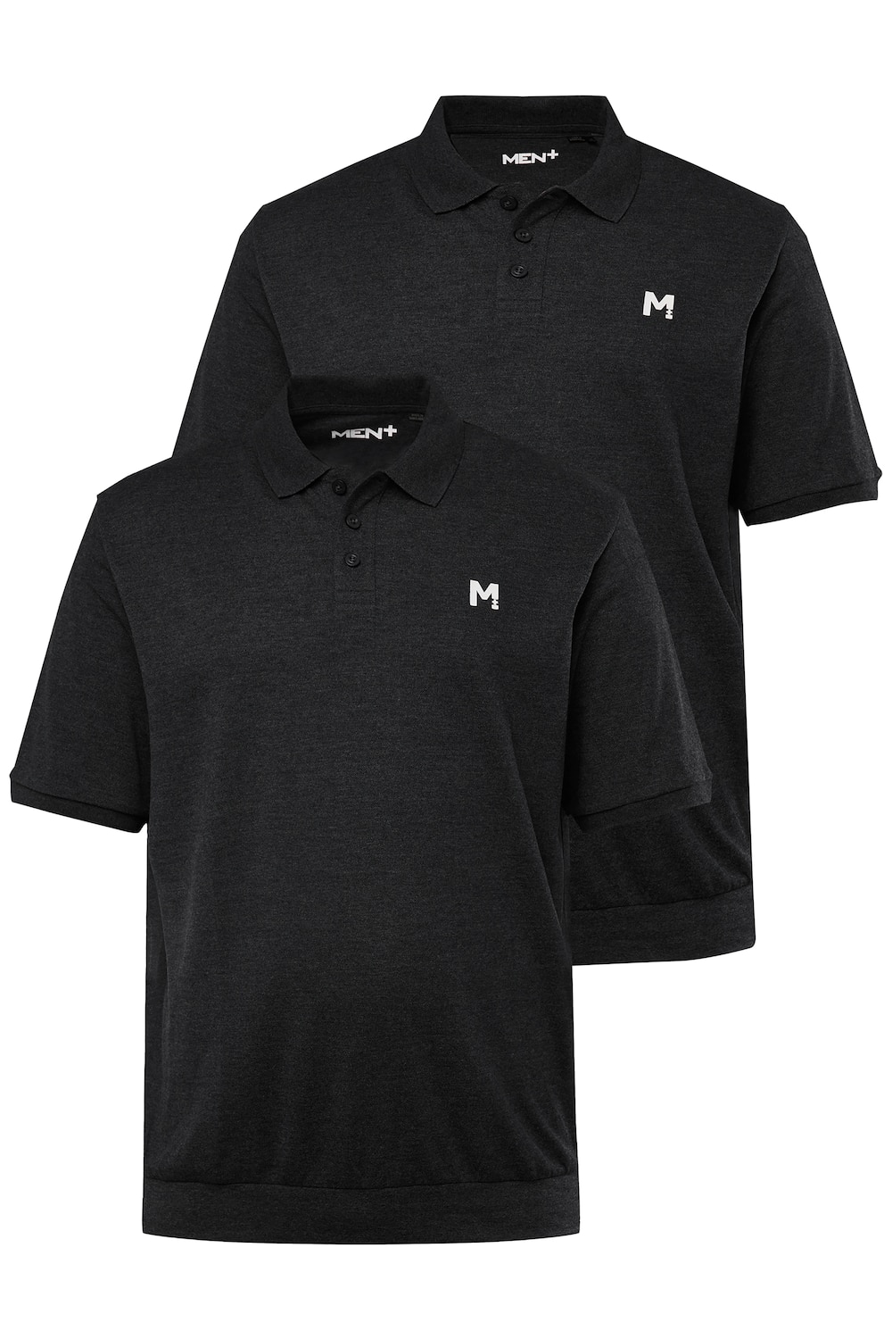 Stora storlekar Pikétröja, Her, svart, storlek: 6XL, Bomull/Polyester, Men Plus