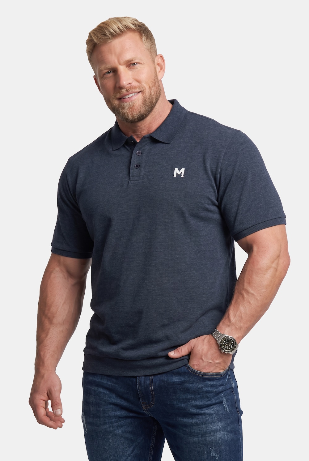 Poloshirts, 2er-Pack, Bauchfit, Basic, Piqué, Halbarm, bis 10 XL