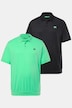 Men+ poloskjorter, 2-pakning, magepassform, basic, piké, halve ermer, opptil 8 XL