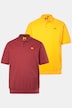 poloshirts, set van 2, buikfit, basic, piqué, korte mouw, tot 8XL