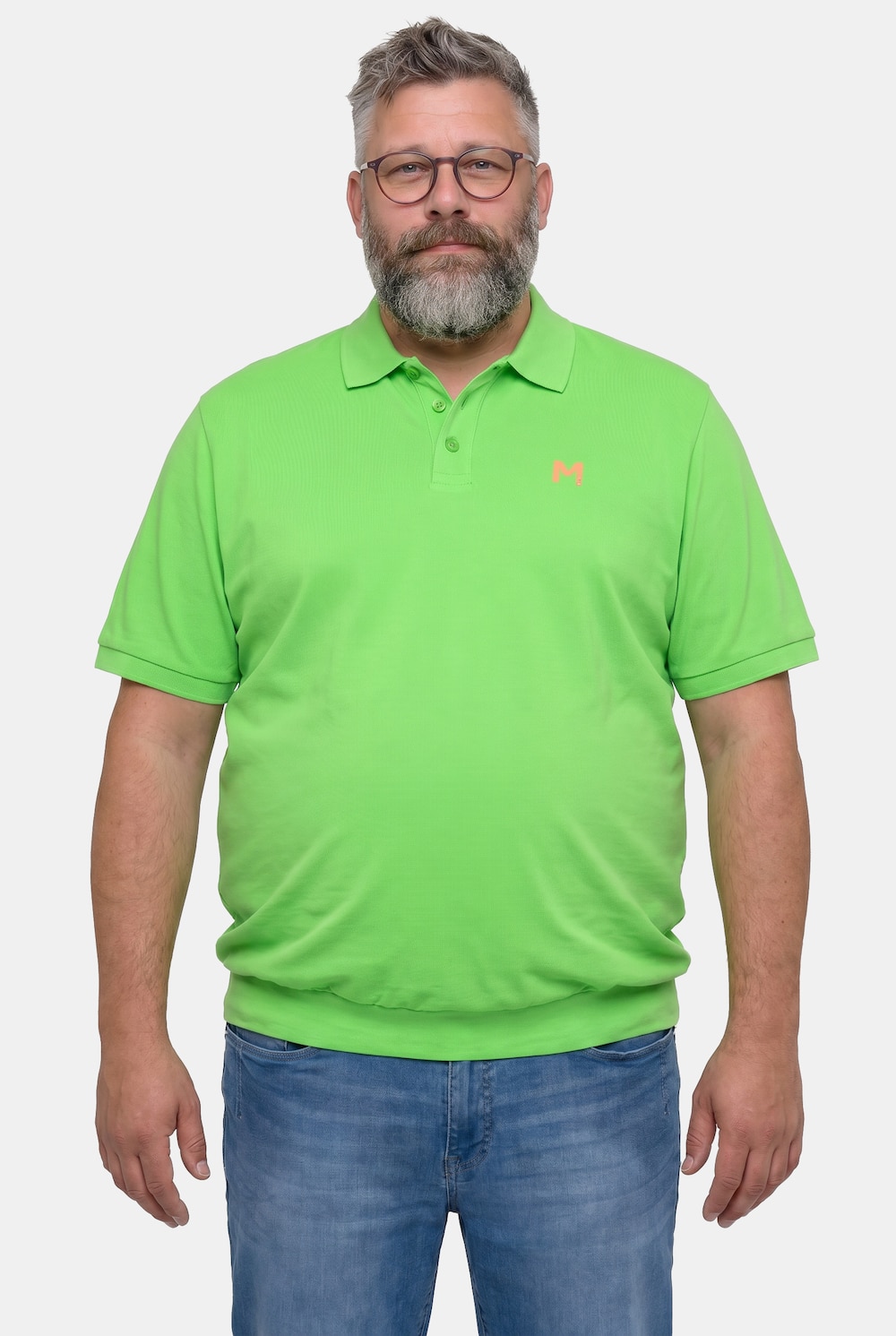 Poloshirts, 2er-Pack, Bauchfit, Basic, Piqué, Halbarm, bis 10 XL