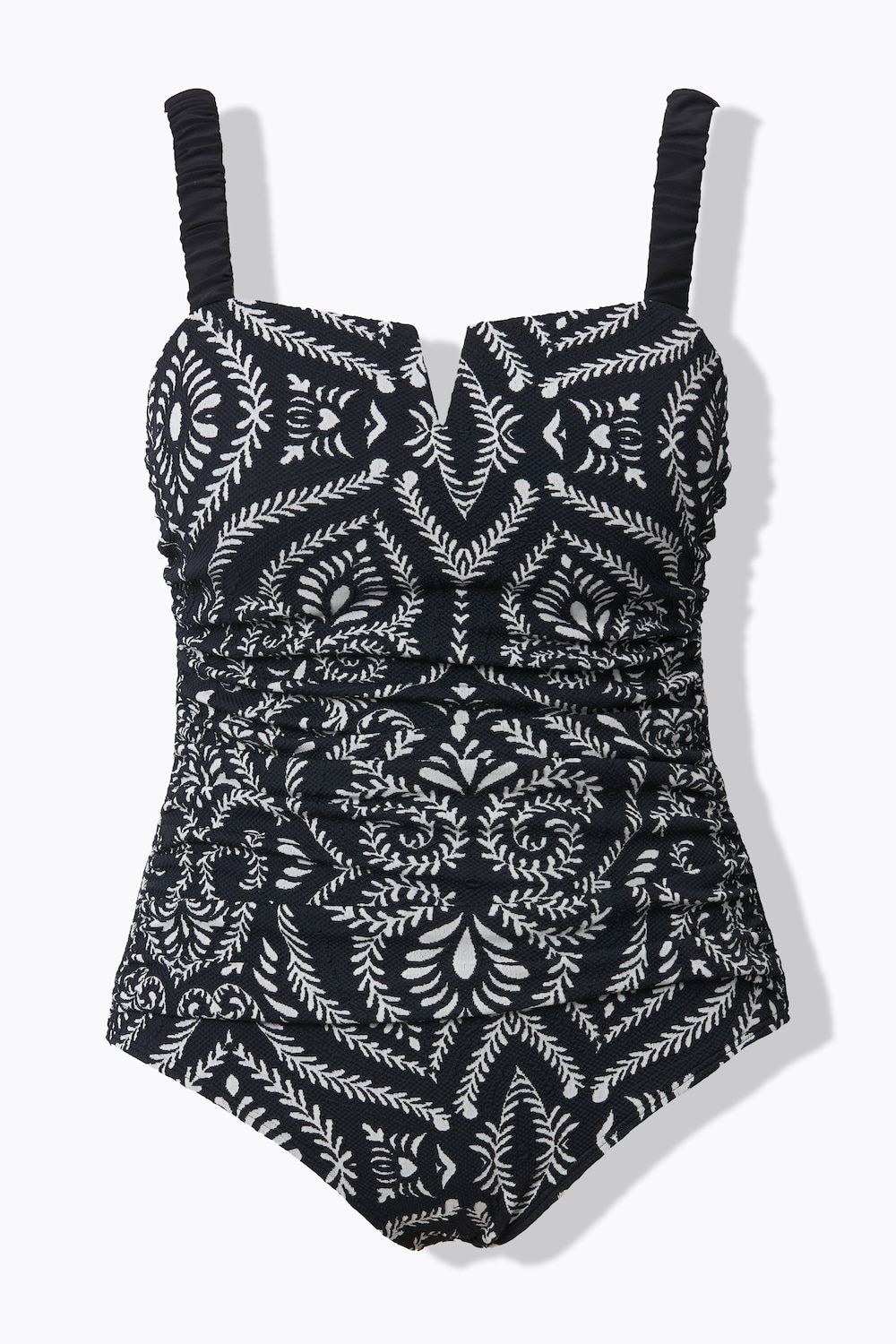 Stora storlekar Baddräkt, Dam, svart, storlek: 42, Syntetfibrer/Polyester/Elastan, Ulla Popken