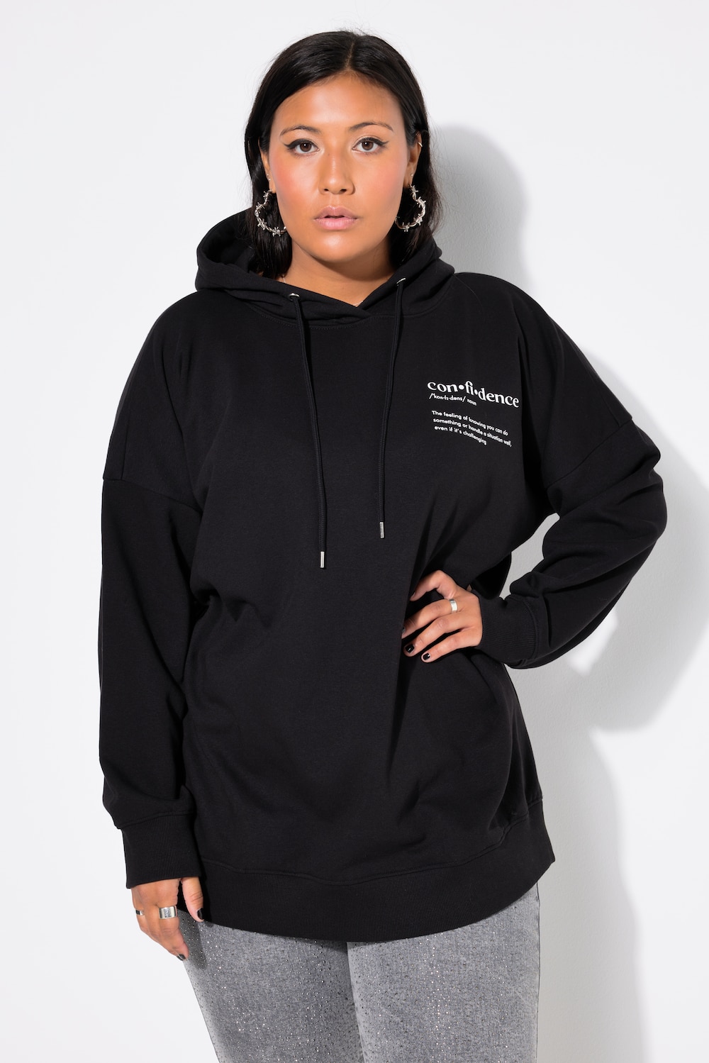 Hoodie, oversized Shape, Rückenprint