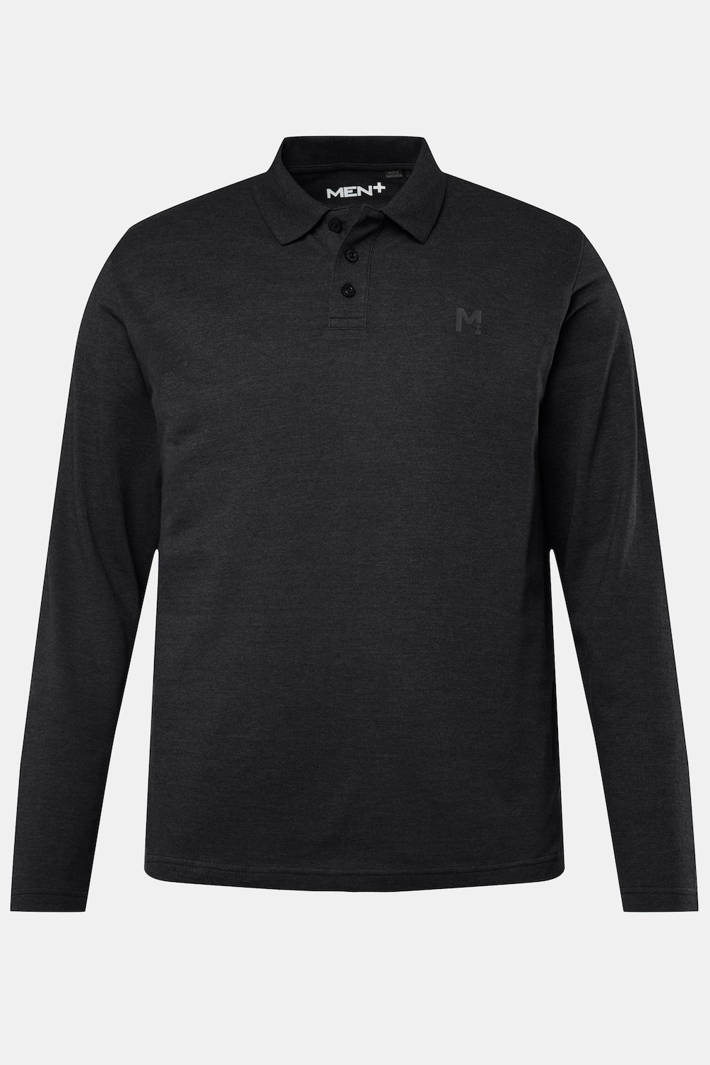 poloshirt, Basic, piqué, lange ærmer, op til 8 XL