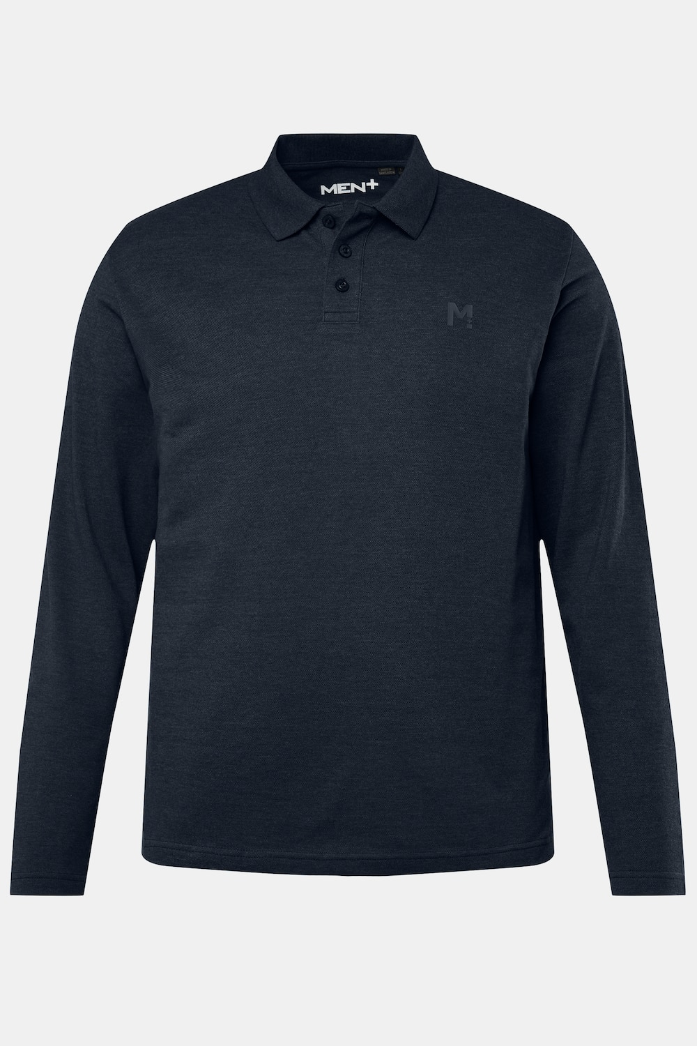 poloshirt, Basic, piqué, lange ærmer, op til 8 XL