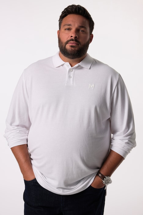 Men+ Poloshirt, Basic, Piqué, Langarm, bis 8 XL