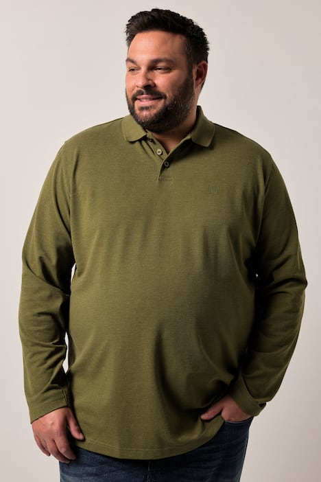 Men+ Poloshirt, Basic, Piqué, Langarm, bis 8 XL