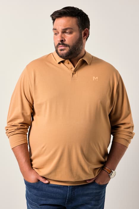 Polo Men+ en maille piquée, ventre confort et manches longues, collection Basic – jusqu'au 8 XL