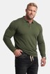 poloshirt, Buik-Fit, basic, piqué, lange mouwen, tot 8XL