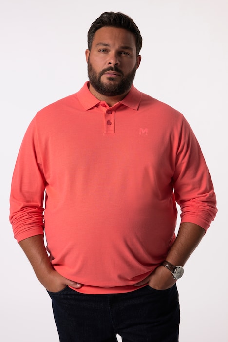 Men+ Poloshirt, Bauchfit, Basic, Piqué, Langarm, bis 8 XL