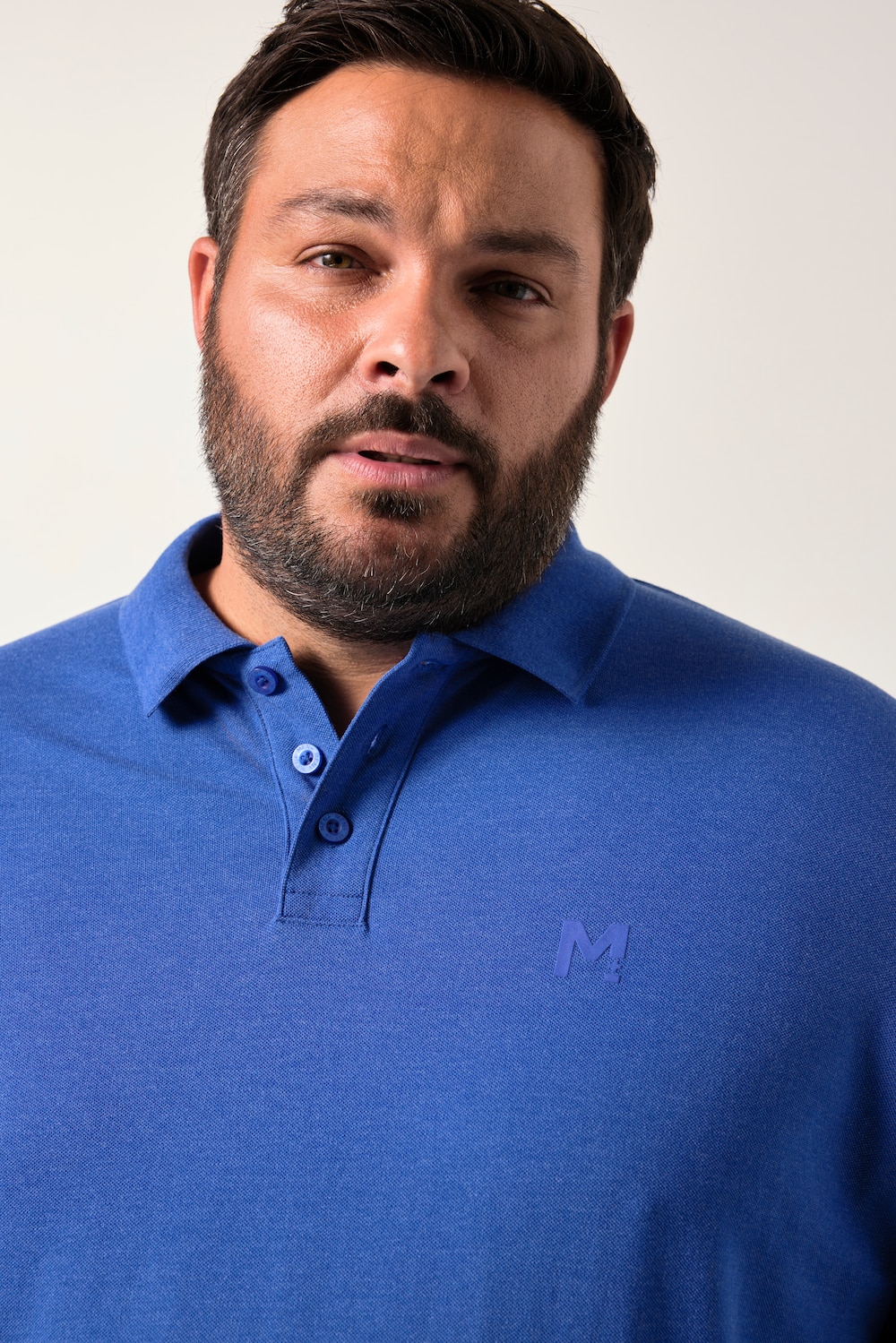 Stora storlekar Pikétröja, Her, blå, storlek: 9XL, Bomull/Polyester, Men Plus