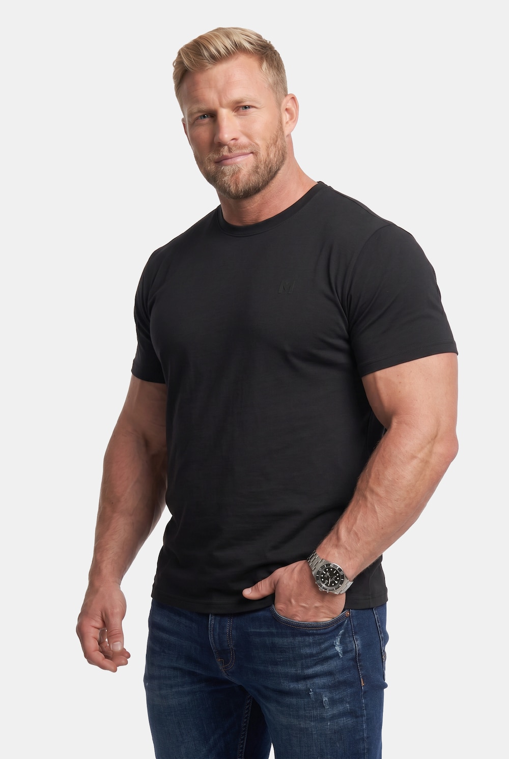 T-Shirt, Basic, Halbarm, Rundhals, bis 8 XL