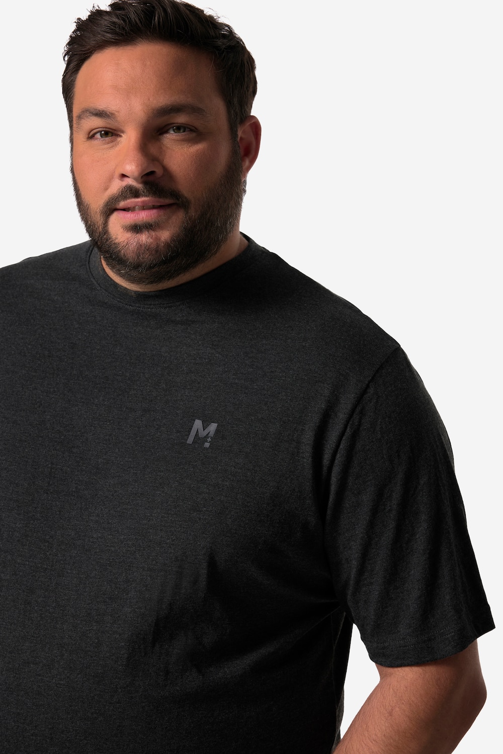 Stora storlekar T-shirt, Her, svart, storlek: 5XL, Bomull/Polyester, Men Plus