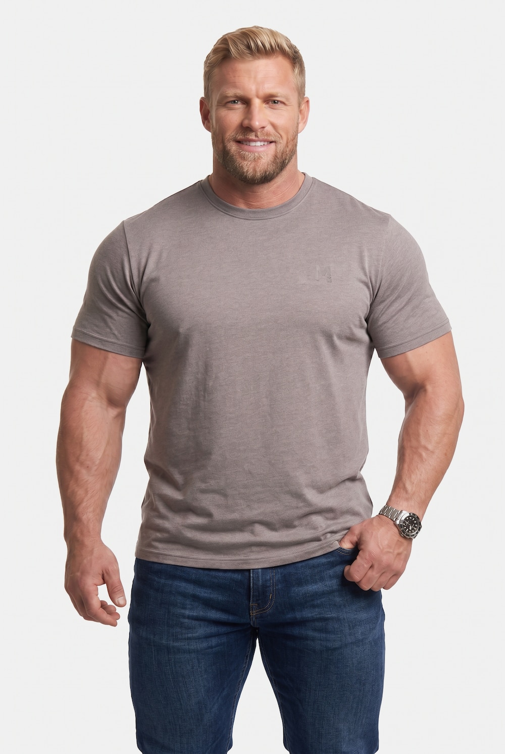T-Shirt, Basic, Halbarm, Rundhals, bis 8 XL