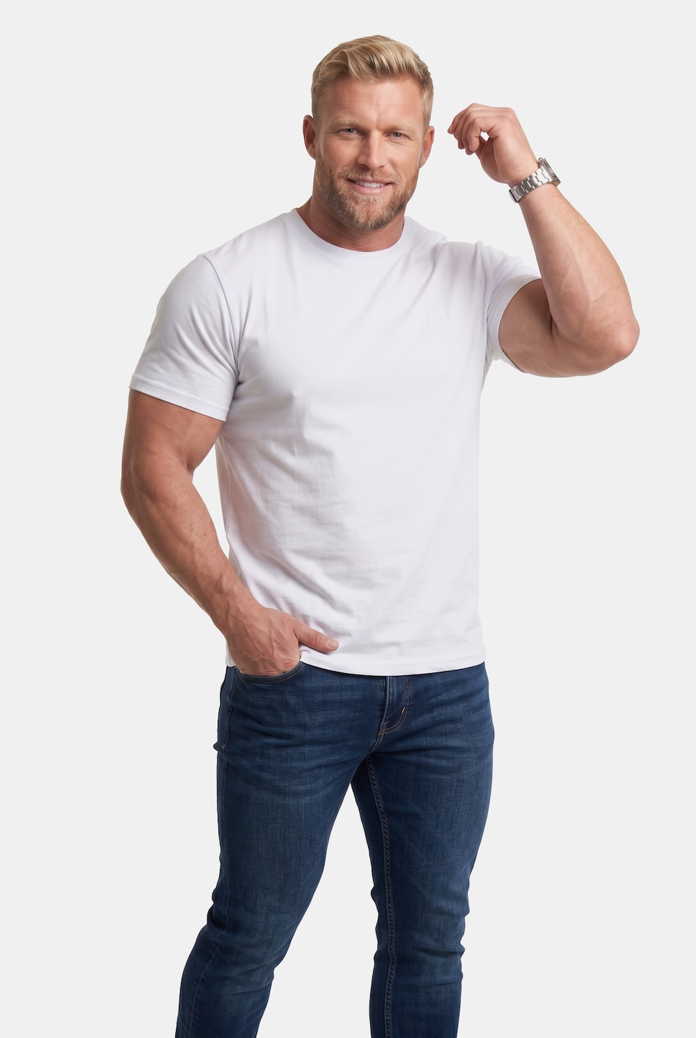 T-Shirt, Basic, Halbarm, Rundhals, bis 8 XL