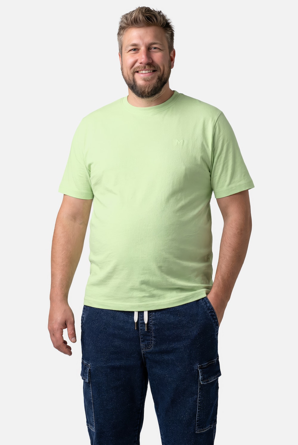 Men+ T-Shirt, Basic, Halbarm, Rundhals, bis 8 XL