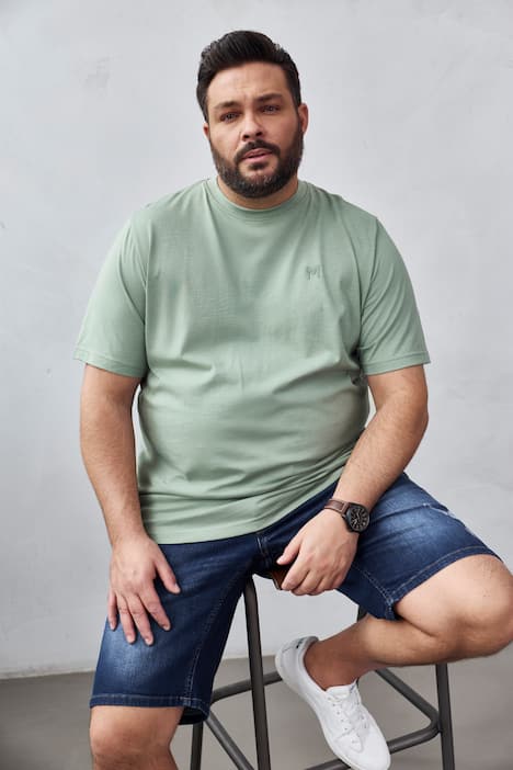 Men+ T-shirt, basic, korte mouw, ronde hals, tot 8XL