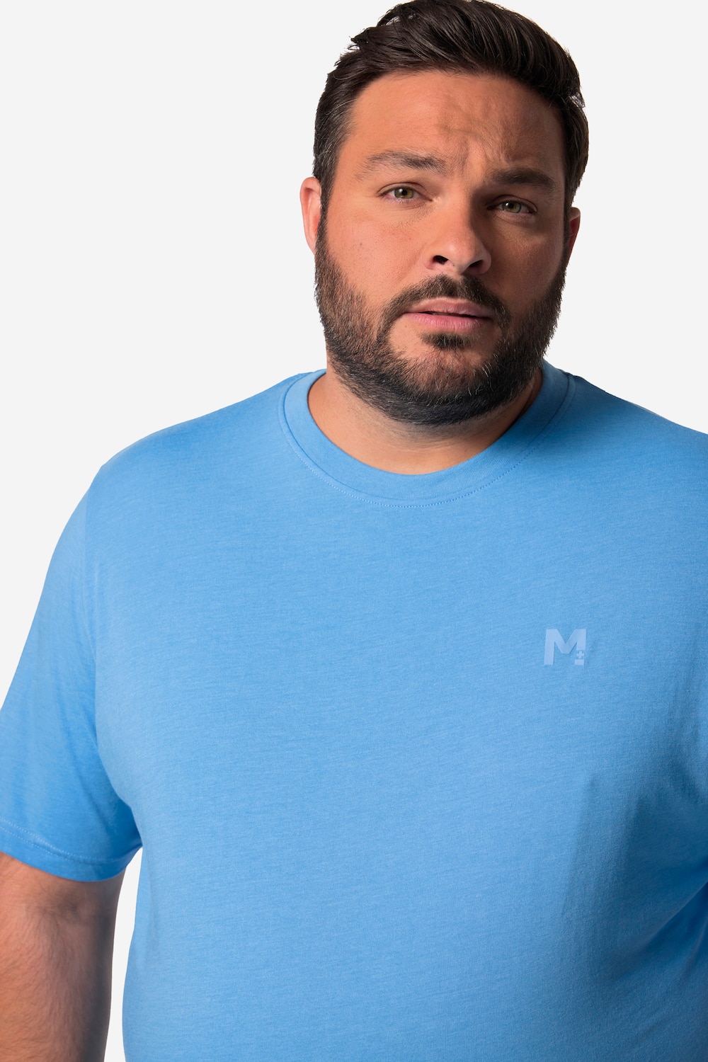 Stora storlekar T-shirt, Her, blå, storlek: XL, Bomull/Polyester, Men Plus