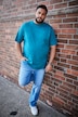 Men+ T-skjorte, basic, halve ermer, rund hals, opptil 8 XL