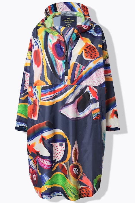 Funktions-Regencape, Unisex, Print, Kapuze