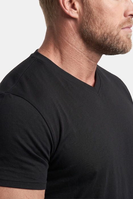 T-Shirt, Basic, Halbarm, V-Ausschnitt, bis 8 XL