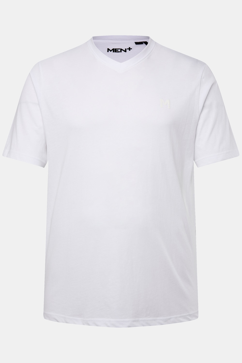 T-shirt, basic, halve mouw, V-hals, t/m 8 XL