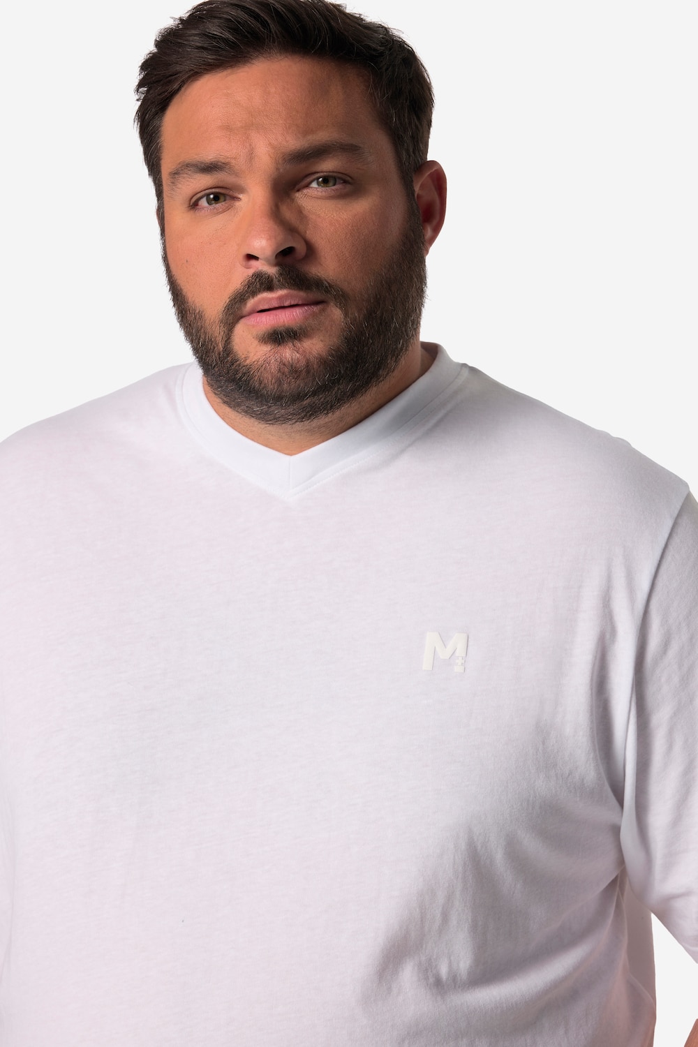 Stora storlekar T-shirt, Her, vit, storlek: 6XL, Bomull/Polyester, Men Plus