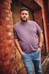 T-shirt, basic, halve mouw, V-hals, t/m 8 XL