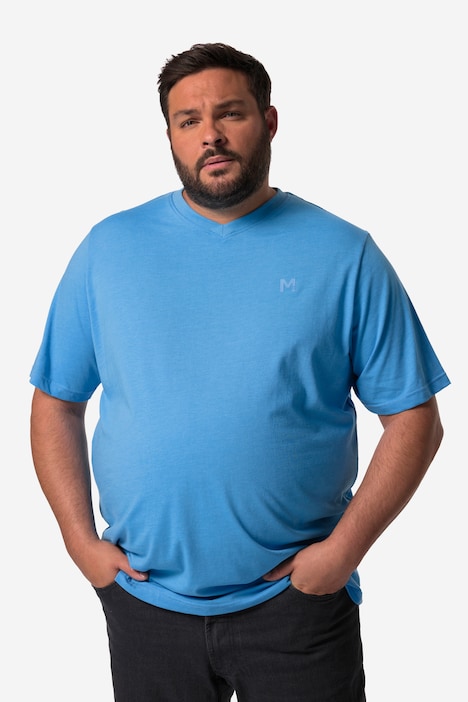 Men+ T-Shirt, Basic, Halbarm, V-Ausschnitt, bis 8 XL