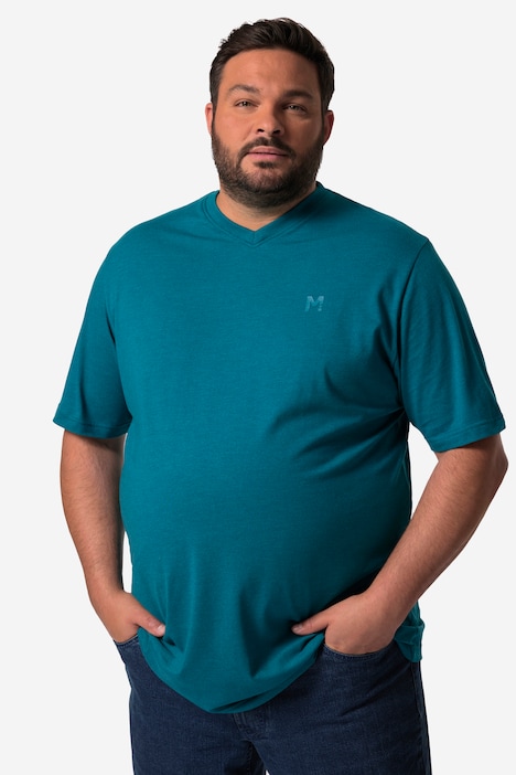 Men+ T-Shirt, Basic, Halbarm, V-Ausschnitt, bis 8 XL