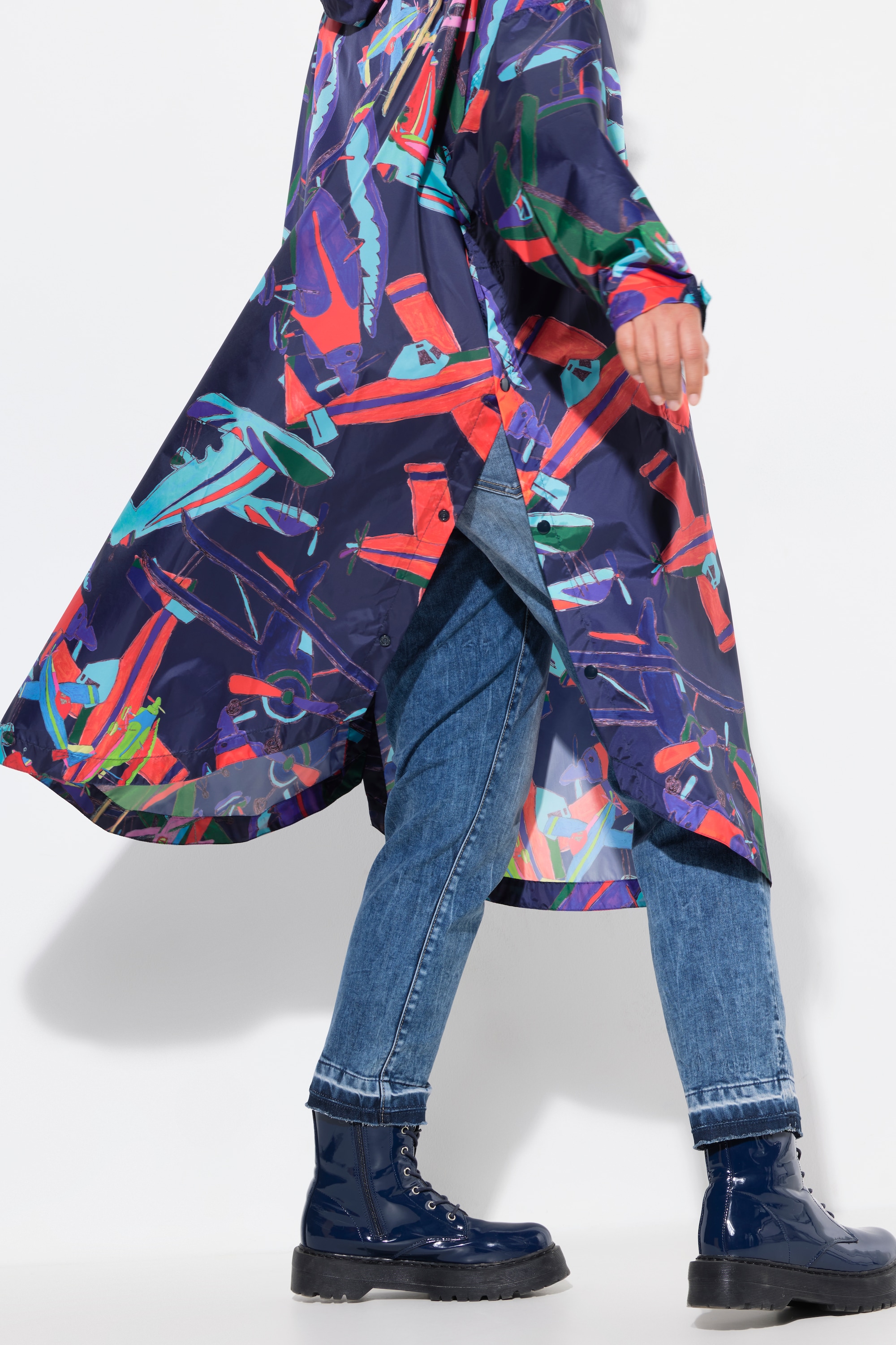 Lauras&oslash;n Damen Funktions Regencape Unisex Print Kapuze 836280