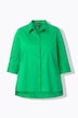 Overhemdblouse, achterplooi, A-lijn, overhemdkraag, 3/4-mouwen