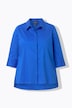 Overhemdblouse, achterplooi, A-lijn, overhemdkraag, 3/4-mouwen