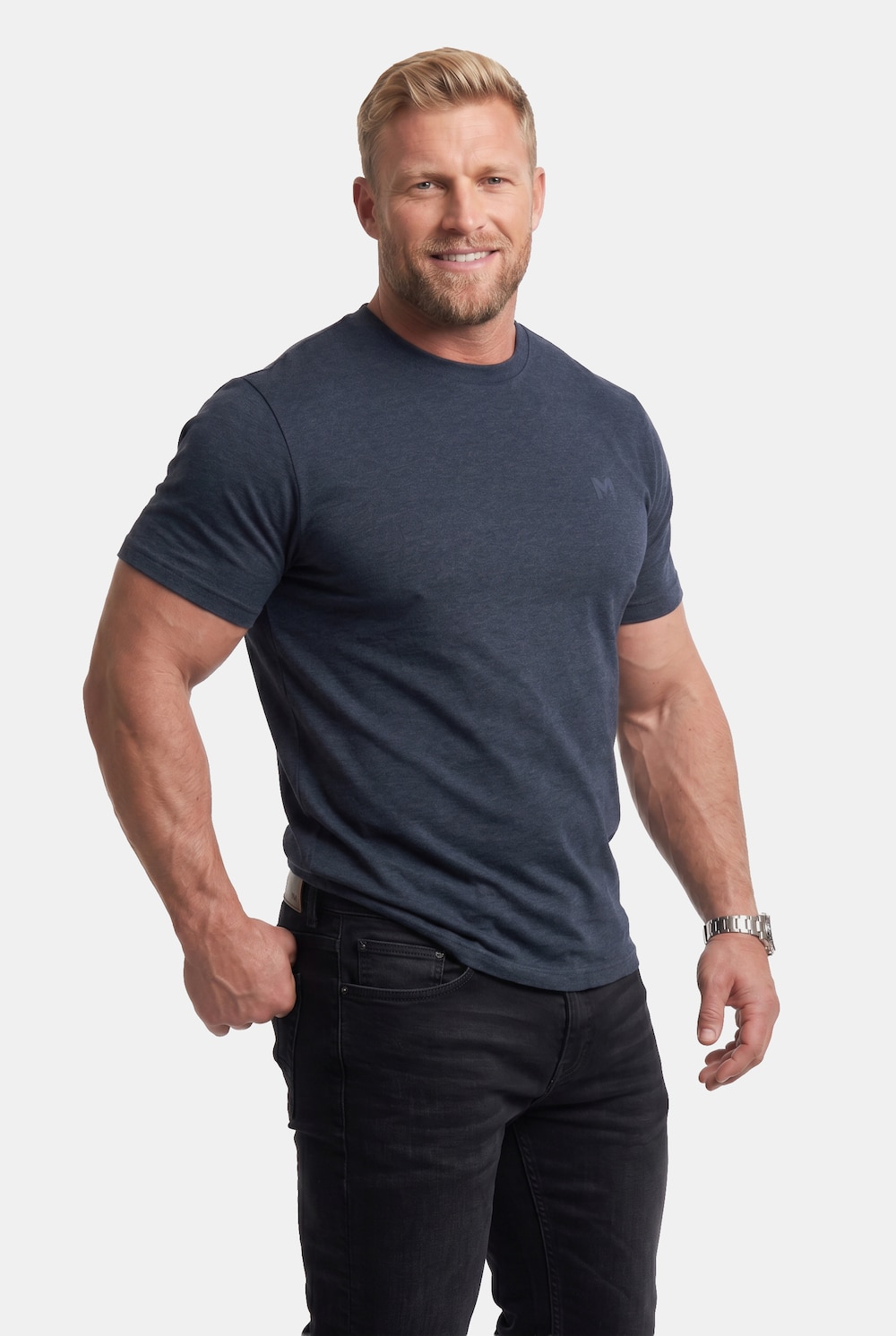 T-Shirt, Basic, 2er-Pack, Halbarm, Rundhals, bis 8 XL