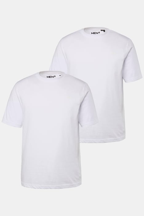 Men+ T-Shirt, Basic, 2er-Pack, Halbarm, Rundhals, bis 8 XL