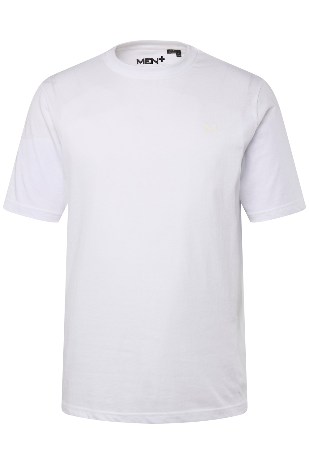 Stora storlekar T-shirt, Her, vit, storlek: 4XL, Bomull/Polyester, Men Plus